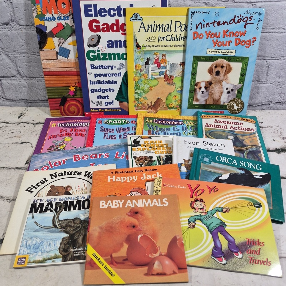Children's Random Nonfiction Education Classroom 17 Book Lot Home School